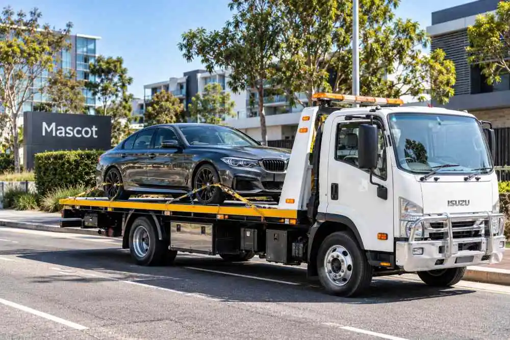 Flatbed towing Mascot