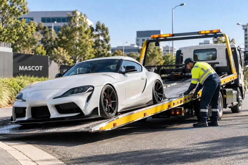 Lower car towing Mascot