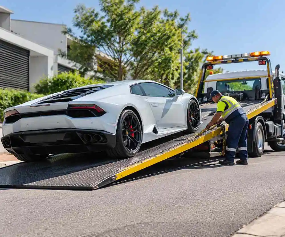 Luxury Supercar Loading Tow Truck