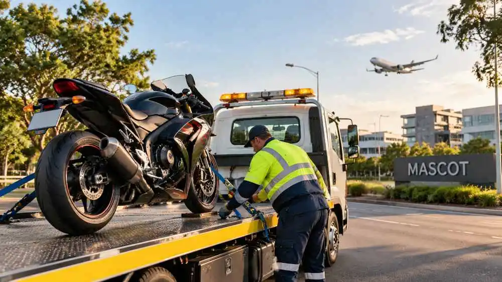 Motorcycle towing Mascot